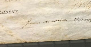 President Thomas Jefferson & James Madison Dual Signed 1806 Land Grant Document 3