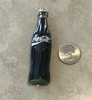 Vintage Miniature 3” Glass Coca Cola Bottle Santa 1995 Christmas Edition