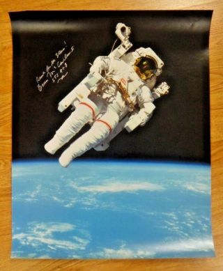 Bruce Mccandless Astronaut Signed Reach For The Stars 16x20 Photo Jsa/psa Guaran