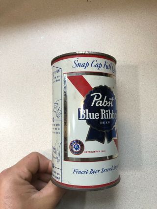 Pabst Blue Ribbon PBR Snap Cap Full Quart Beer Can Conetop 3