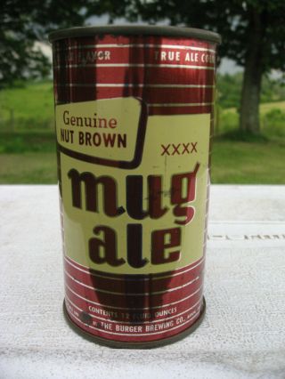 Nut Brown Mug Ale,  Burger Brewing Co. ,  Akron,  Ohio,  Flat Top Beer Can