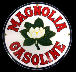 Magnolia Gasoline Porcelain Advertising Sign