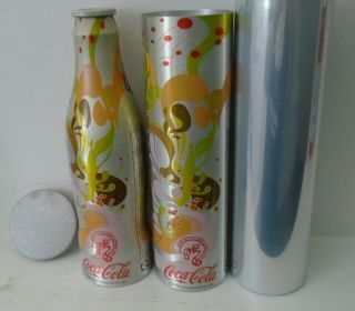 Coca Cola Sample/test/prototype Aluminum " Tube " And Bottle Set Of 4.  Exal
