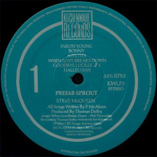 Prefab Sprout ‎– Steve McQueen Kitchenware Records ‎– Vinyl,  LP,  Album KWLP 3 5