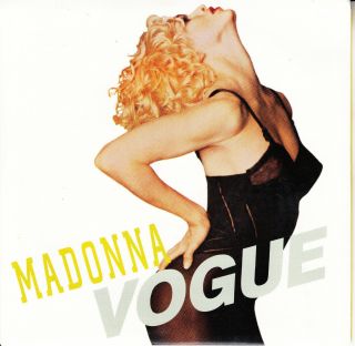 Madonna Vogue Picture Sleeve 7 " 45 Rpm Vinyl Record,  Juke Box Title Strip