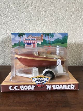 Chevron Cars Collectible Collectors Toy C.  C.  Boat N Trailer -
