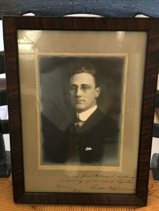 Franklin D.  Roosevelt Signed & Inscribed Harris & Ewing Photo Framed