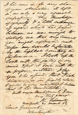 John C.  Fremont - Autograph Letter Signed 03/21/1864