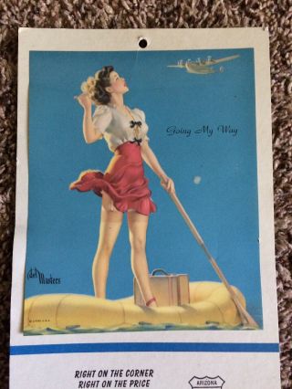 Vtg.  1965 Union 76 Pin Up Calendar “going My Way”Route 66 Gas Service Station 2