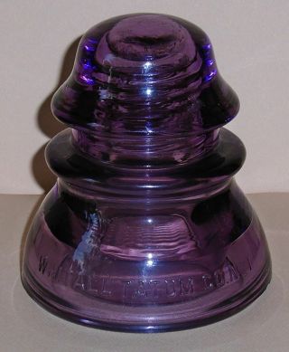 Purple Cd 154 Whitall Tatum Co.  No 1 Made In U.  S.  A.  Glass Insulator