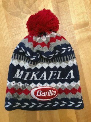 Team Shiffrin Barilla Ski Hat Signed By Olympic Gold Medalist Mikaela Shiffrin