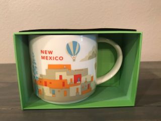 Nib With Sku Starbucks Mexico,  Usa You Are Here (yah) 14 Oz Mug