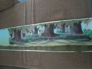Hanna Barbera Smurfs Pan Production Cel Background Over 5 Feet Long