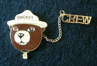 Smokey Bear Hot Air Balloon Pin " Crew "