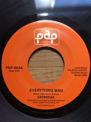 Daybreak Everything Man / I Need Love 7 " Re Us 2006 Funk / Soul Ex Cond Pap - 003