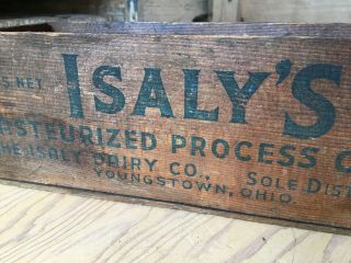 Vintage Wooden Cheese Box Isaly’s Dairy Youngstown Ohio 5 Lb Isalys Wood Crate 3