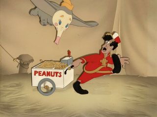 1941 Walt Disney Dumbo Peanuts Courvoisier Production Animation Cel