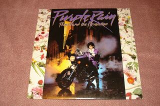 1984 Prince And The Revolution " Purple Rain " With Poster Pop Rock Vinyl Lp