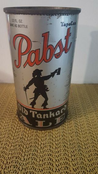 Pabst old tankard ale oi flat top Beer can 6