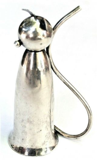 Vintage Napier Sterling Silver Cat Shaped 1 Oz.  Shot Glass Jigger - 51 Grams