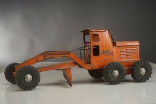 Vintage Pressed Steel Toy Lincoln No.  5401 Road Grader Construction 18 " Orange