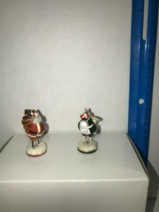 Frank Balestrieri Miniature Rooster And Hen Figurines