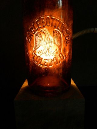 1800 ' s Beer Bottle Eagle Bottling Co.  Toledo Ohio Large Quart Size (No.  1) 2