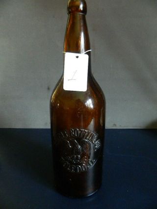 1800 ' s Beer Bottle Eagle Bottling Co.  Toledo Ohio Large Quart Size (No.  1) 5