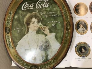 Rare 1906 Vintage Coca Cola Advertising Tray Sign 5