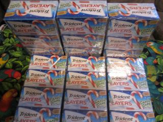 Trident Layers Gum,  Candy Cane Limited Edition (6 Boxes Of 12) Rare