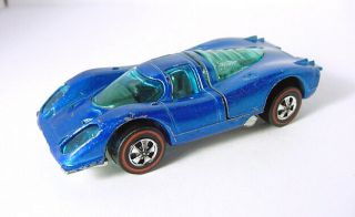 1969 Mattel Hot Wheels Redline Porsche 917 Blue W Dark Interior Hk