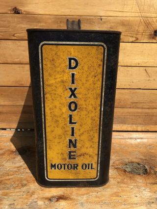 RARE Vintage Dixoline Economy Motor Oil Can 2 Gal.  Dixie Distributors Inc. 10