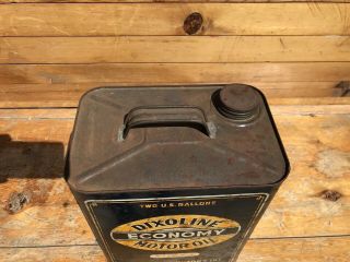 RARE Vintage Dixoline Economy Motor Oil Can 2 Gal.  Dixie Distributors Inc. 3