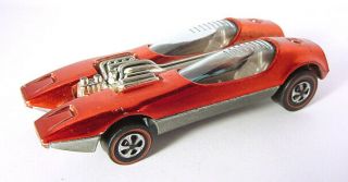 1968 Mattel Hot Wheels Redline Splittin Image Red W Champagne Int Us