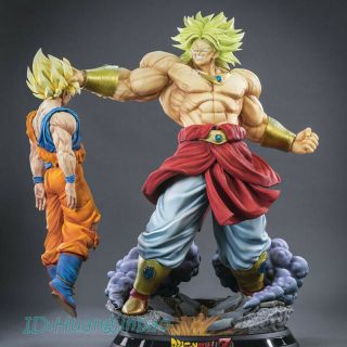 Dbz Dragon Ball Z Saiyan Broli Vs Son Goku Statue Painted Pre - Figure