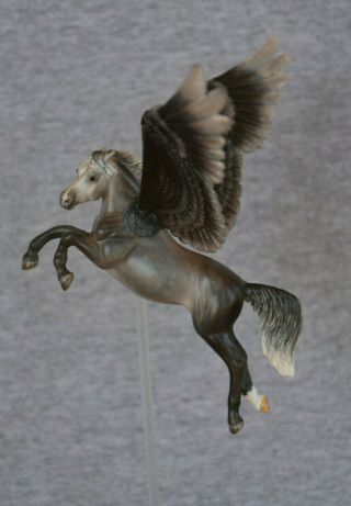 Resculpt Custom Steel Grey Pegasus Stablemate Breyer Model Horse By Tc Ooak Cm