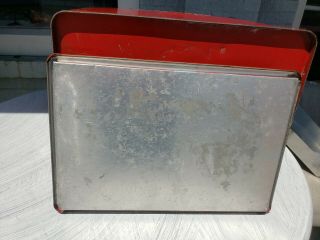 Vintage 1950s Coca Cola Coke Cooler Metal Ice Chest Cooler Tray Insert Embossed 6