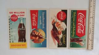 Set of 4 Vintage Coca - Cola Ink Blotters 1951,  1953,  1956,  1957 4