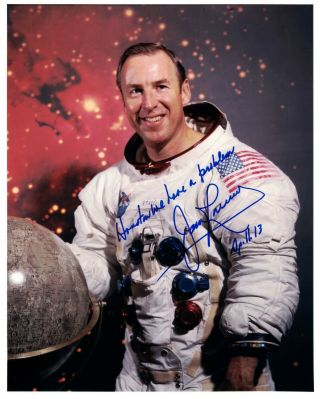 Nasa Apollo 13 Astronaut James Lovell Signed Portrait Photo