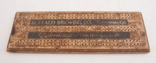 Buffalo Brewing Co Sacramento California Cribbage Board Bohemian Beer (h3r) Ca