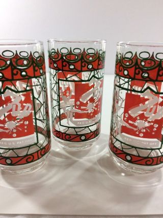 VINTAGE 7 - UP TIFFANY STYLE STAINED GLASS TUMBLER DRINKING GLASS 3