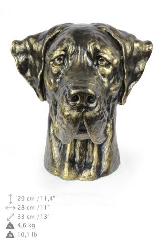 Great Dane Uncropped,  Dog Head Urn Made Of Resin,  Artdog,  Usa