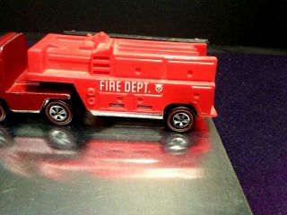 Hotwheels redline Rare ENAMEL RED HeavyWeights Fire Engine truck 4