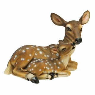 Mothers Love Doe And Fawn Sculpture Design Toscano Exclusive Hand Painted Statue