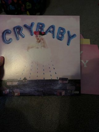 MELANIE MARTINEZ Cry Baby LP on PINK/WHITE VINYL & Buttons 5