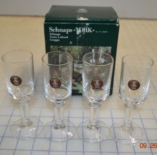 Cristallin Sophienthal Amberg Schnaps York Glasses Set Of 4 Barware For Toscany
