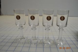 CRISTALLIN SOPHIENTHAL AMBERG SCHNAPS YORK GLASSES SET OF 4 BARWARE FOR TOSCANY 2