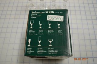 CRISTALLIN SOPHIENTHAL AMBERG SCHNAPS YORK GLASSES SET OF 4 BARWARE FOR TOSCANY 3