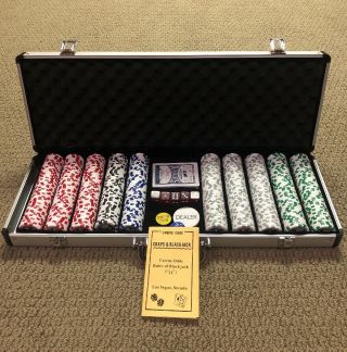 Professional Set Kit Of 500 Poker Texas Hold 