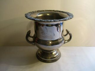Vintage Oneida Silver Plated Ice Bucket/champagne Bucket W/handles 9 3/8 "